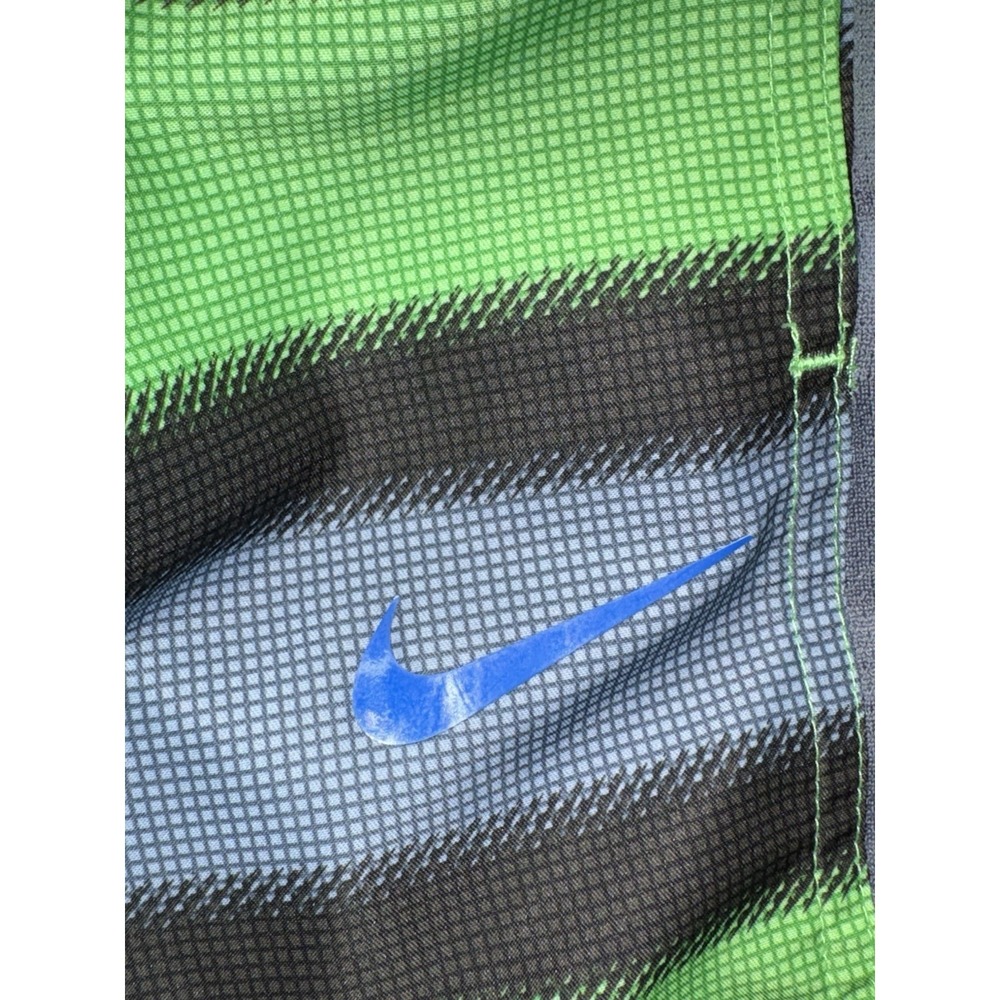 VTG Nike Volley Swim Trunks Men's Large Shorts Striped Purple Green NESS685 - Picture 4 of 14